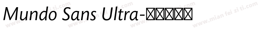 Mundo Sans Ultra字体转换